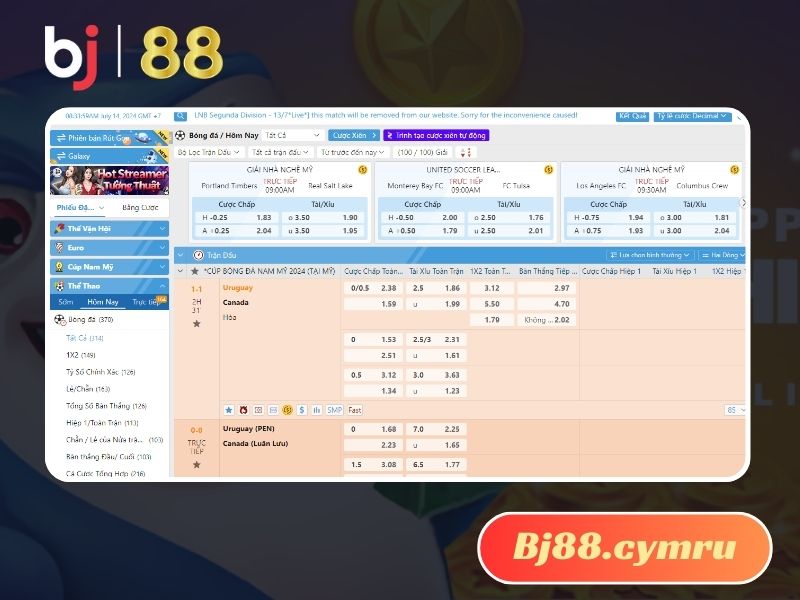 Giới thiệu BJ88 về sảnh Thể Thao